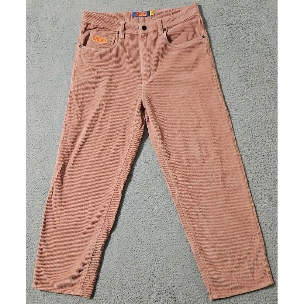 Empyre Relax Corduroy Pants Men's 32x29 Pink Baggy Straight Skater 90s Y2K Retro